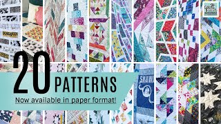 20 Quilt Addicts Anonymous patterns now available in paper format [upl. by Yatnod]