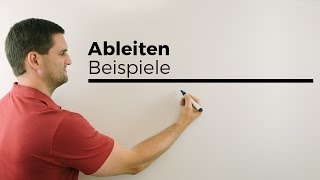 Ableiten Beispiele mit x3 1x4 etc Ableitung  Mathe by Daniel Jung [upl. by Hsakaa]