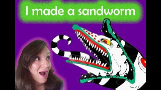 Making the HUGE SANDWORM from BEETLEJUICE  DIY Halloween prop decoration  by Karen Governale [upl. by Idoux]