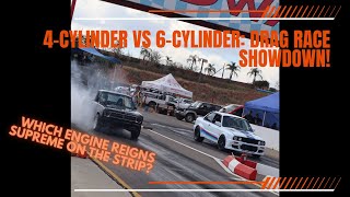 4 Cylinder vs 6 Cylinder  Midway Drags Raceway  28 April 2024 [upl. by Ahtera]