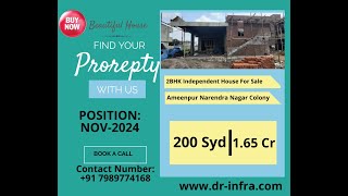 Independent House 2Bhk For Sale  Ready To Move  At Ameenpur In Narendra Colony  Hyderabad [upl. by Aihsyla364]