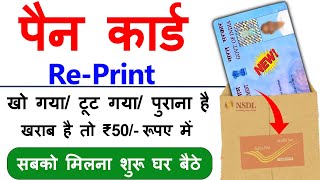 Pan Card Reprint Kaise Kare  Physical Pan Card Online Apply 2024  Reprint Pan Card Online NSDL [upl. by Eerak]