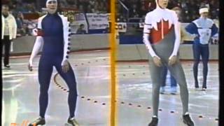 Winter Olympic Games Calgary 1988  500 m Grenier  Haringa [upl. by Bohannon233]