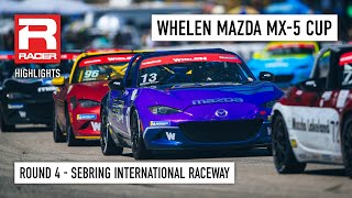 Mazda MX5 Cup 2024  Round 4  Sebring International Raceway  Race Highlights [upl. by Camila]