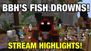 BadBoyHalo Stream Highlights 817  BBH’S FISH DROWNS [upl. by Hersh659]