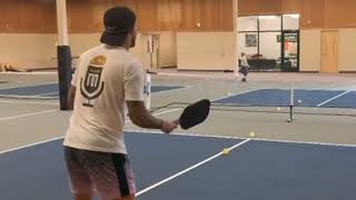 Tyson McGuffin practicing the dropserve pickleball [upl. by Gish]