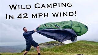 Wild Camping in the Lake District with HEAVY WINDS With English Woodsman [upl. by Nwaf]