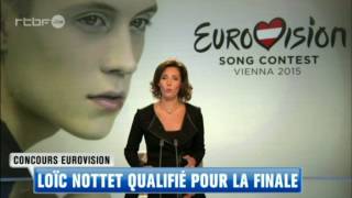 Loïc Nottet qualifié pour la finale de lEurovision [upl. by Eendys]