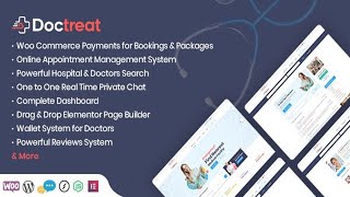 Doctreat  Hospitals and Doctors Directory WordPress Listing Theme Free Download [upl. by Peggir675]