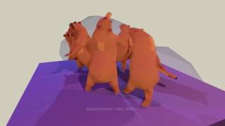 Dancing Bears  Procedural Animation Tests [upl. by York]