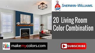 20 Living Room Color Combinations with SherwinWilliams Paints Color Codes  Elevate Your Space [upl. by Janene73]