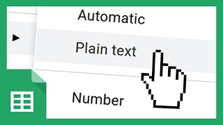 Google Sheets Tutorial Formatting Cells as Plain Text [upl. by Hadsall696]