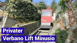 Minusio Schräglift Verbano von 1988  kleine Standseilbahn [upl. by Graaf]