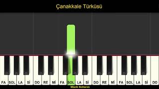 Çanakkale Türküsü Melodika Org Notaları [upl. by Endys]