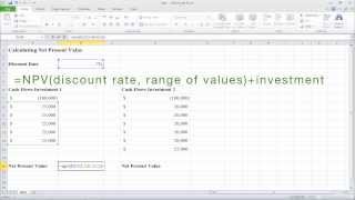 How to Calculate Net Present Value Npv in Excel [upl. by Wallach747]