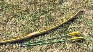 SWC Bamboo backed osage longbow [upl. by Enelyam536]