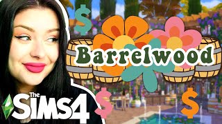 Building Barrelwood Park in BLOOMCREST 🌻 Each Lot Increases in BUDGET in The Sims 4 [upl. by Annnora]