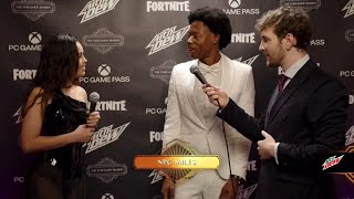 Valkyrae interviews NPC MILES at the Streamer Awards [upl. by Aman]