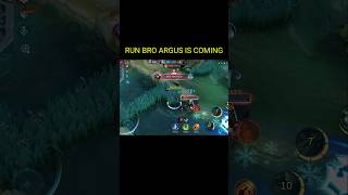 RUN BRO ARGUS IS COMING 😱 ARGUS Shorts MLBB mobilelegends [upl. by Button764]