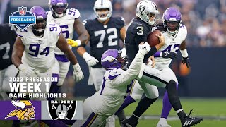 Minnesota Vikings vs Las Vegas Raiders Preseason Week 1 Highlights  2022 NFL Season [upl. by Lynden]