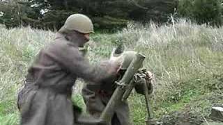 Firing the Soviet 82mm mortar [upl. by Ocirema]