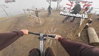 BIKEPARK mit EINER Bremse  NoHandMTB getroffen  Bikepark Winterberg [upl. by Eniroc]