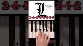 Ls Theme from Death Note Piano Tutorial shorts [upl. by Semele63]