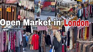 4K London Open Market Tour in Barking and Dagenham Town Center Walking in Street Market England [upl. by Ailey]