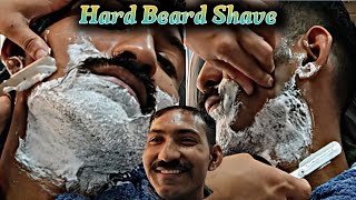 Clean Shave On Rock Hard Beard 2024 ✂️ Razor Shave ✂️ Straight Razor Shave barberram [upl. by Shir]