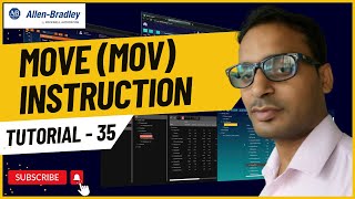 Allen Bradley PLC Training 35  Move MOV Instruction in Allen Bradley RSLogix 500 [upl. by Otina]