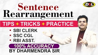 Sentence Rearrangement  Para Jumbled Sentences  Concept  Tricks  Technique By Dharmendra Sir [upl. by Oeak246]