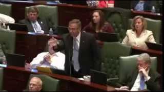 Illinois State Rep Mike Bost Furious Over Pension Debate [upl. by Eixirt616]