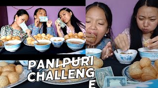 Spicy pani puri challenge🥵🌶 panipuri challenge mukbang the3girls [upl. by Brynn]