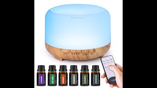 500ml Diffuser with Remote Control and 6 Essential Oils [upl. by Mufinella]