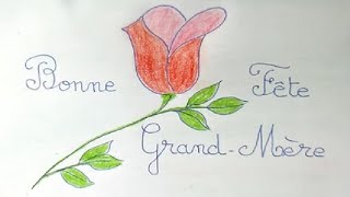 Bonne fête Grand Maman  Bricolage DIY dune carte à offrir [upl. by Chance584]