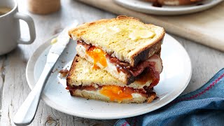 Air Fryer Bacon and Egg Toastie [upl. by Ymarej]