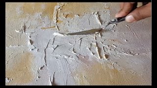 Abstract painting  Texture  Gesso and Acrylics  Demonstration [upl. by Klotz]