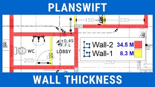 Planswift  Wall Thickness  Advanced Properties [upl. by Heinrich]