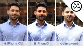 iPhone XS  XS Max vs iPhone X vs Samsung Note 9 Camera TEST [upl. by Schellens]