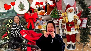 VLOG going CHRISTMAS DECOR shopping at HomeGoods and Target  cooking at home halloween story [upl. by Richers]