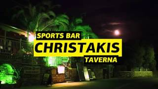 Christakis Sports Bar amp Taverna in Troulos Skiathos Island [upl. by Araldo]