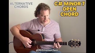 How To Play C Sharp Minor 7 Open Chord  Alternative Open Guitar Chord [upl. by Attennyl221]