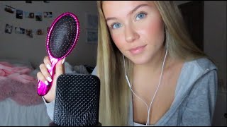 ASMR brushing and straightening my hair [upl. by Imelida]