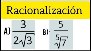 Racionalizar denominadores con cualquier raíz [upl. by Anirbed]