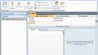 Access 2007 Création dun base de données  Partie 2 [upl. by Robbie]