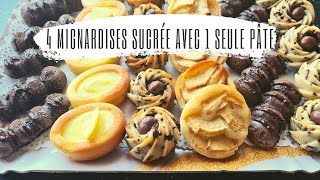 Buffet sucrée pour les fêtes 4 mignardises avec 1 seule pâte [upl. by Rebekkah425]