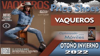 CATALOGO PRICE SHOES BOTAS VAQUEROS 2022 [upl. by Eidoc]