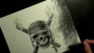 Pirate Skull Speed Drawing  pinsetter1991 [upl. by Anha]