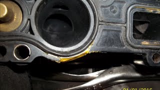 08 V W Passat 2 0T repeat water pump housing failure [upl. by Boothe]