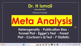 Meta Analysis Tutorial  Forest Plot  Funnel Plot  Publication Bias  Heterogeneity  Dr H Ismail [upl. by Chere]